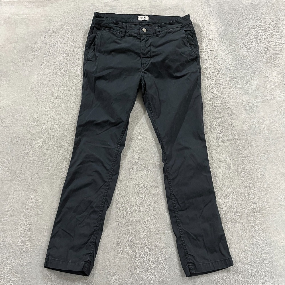 NN07 No Nationality Chino Pants 34x32 Mens Marco Black Italy Preppy‎